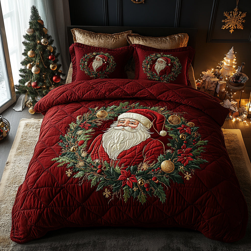 Santa Spirit -Piece Quilted Bedding Set VTQ-Myprintsy