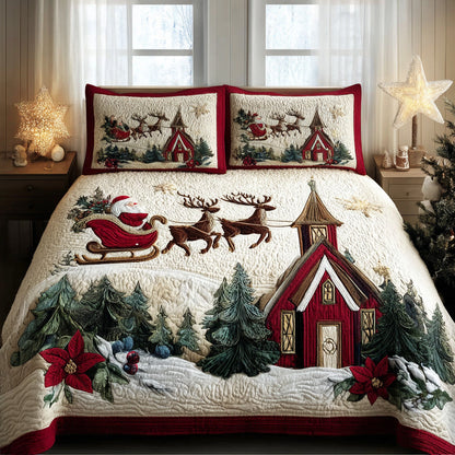 Santa Voyage -Piece Quilted Bedding Set VTQ-Myprintsy