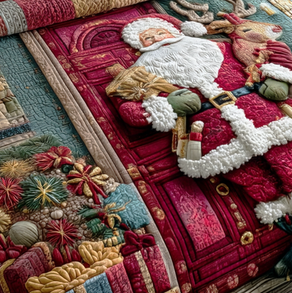 Santa Warm Welcome -Piece Quilted Bedding Set VTQ-Myprintsy