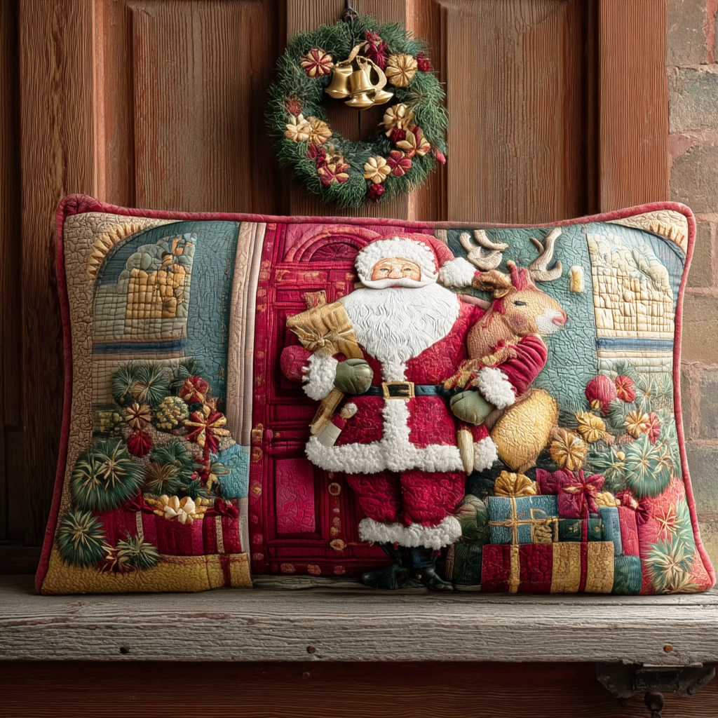 Santa Warm Welcome Quilted Bedding Pillow Case VTQ-Myprintsy