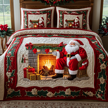 Santa Warmth -Piece Quilted Bedding Set VTQ-Myprintsy