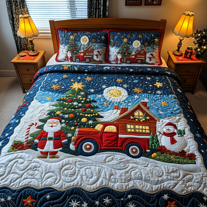 Santa Winter Wonderland -Piece Quilted Bedding Set VTQ-Myprintsy