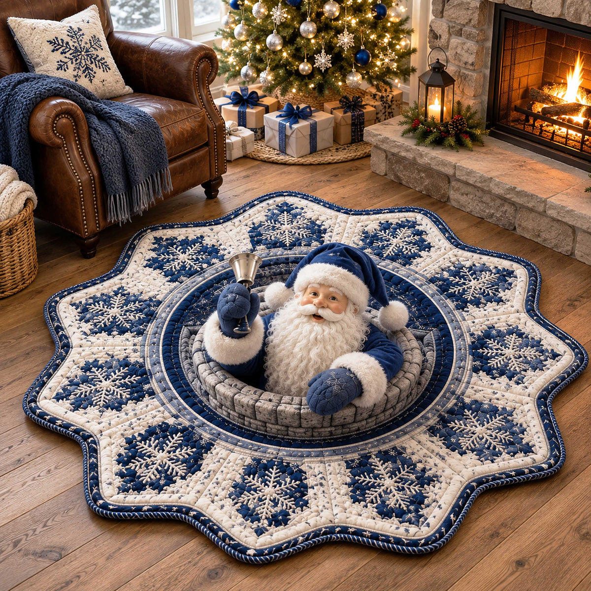Santa Wishes Custom Shape Area Rug VTQ-Myprintsy