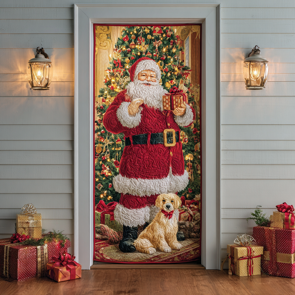Santa Wonder Quilted Door Cover VTQ-Myprintsy