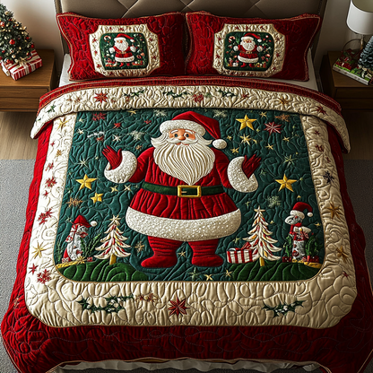 Santa Workshop Magic -Piece Quilted Bedding Set VTQ-Myprintsy