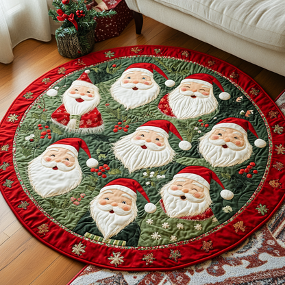Santa Workshop Quilted Round Mat VTQ-Myprintsy