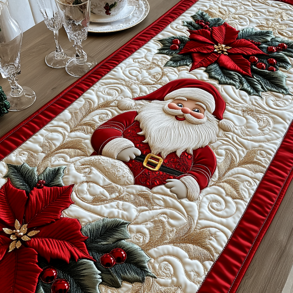 Santa Workshop Quilted Table Runner VTQ-Myprintsy
