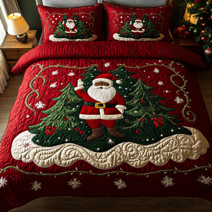 Santa Workshop Wonder -Piece Quilted Bedding Set VTQ-Myprintsy