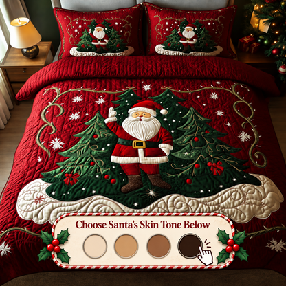 Santa Workshop Wonder -Piece Quilted Bedding Set VTQ-Myprintsy