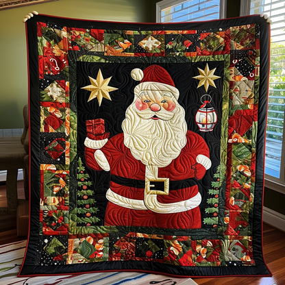 Santa's Joy Quilted Blanket VTQ-Myprintsy