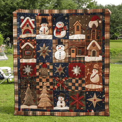 Santa's Village Quilted Blanket VTQ-Myprintsy