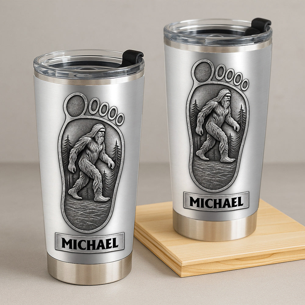 Sasquatch I Believe Bigfoot - Personalized Funny Tumbler For Hiking Camping Lover-Myprintsy