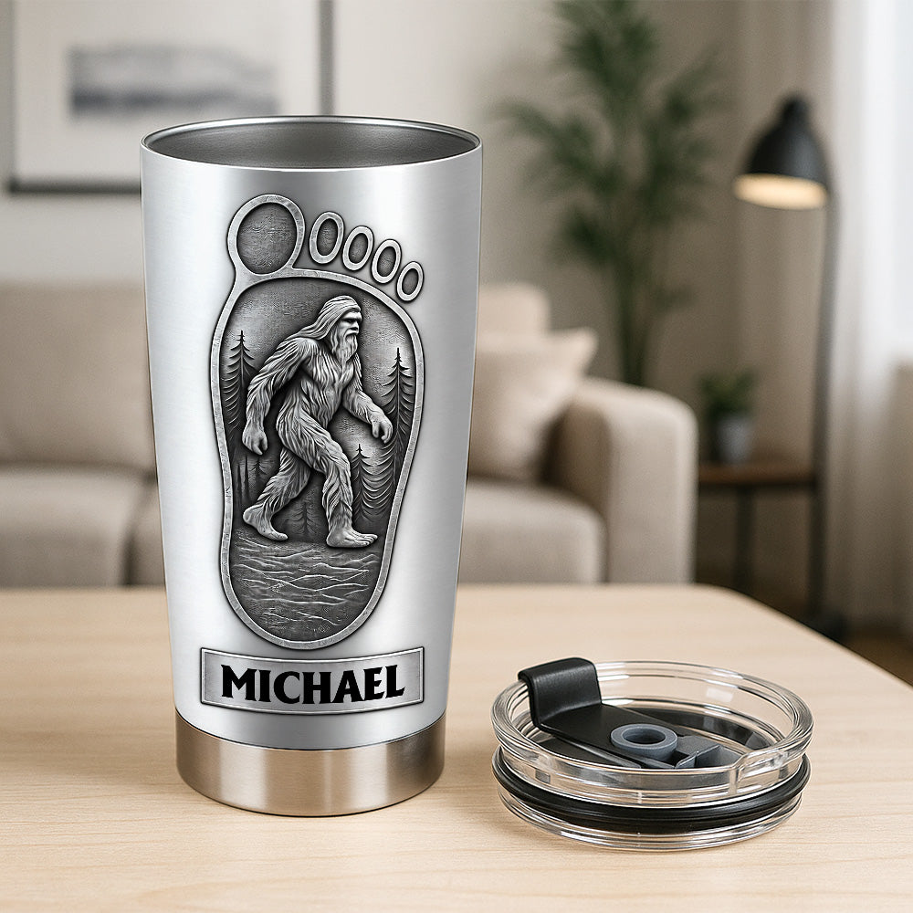 Sasquatch I Believe Bigfoot - Personalized Funny Tumbler For Hiking Camping Lover-Myprintsy