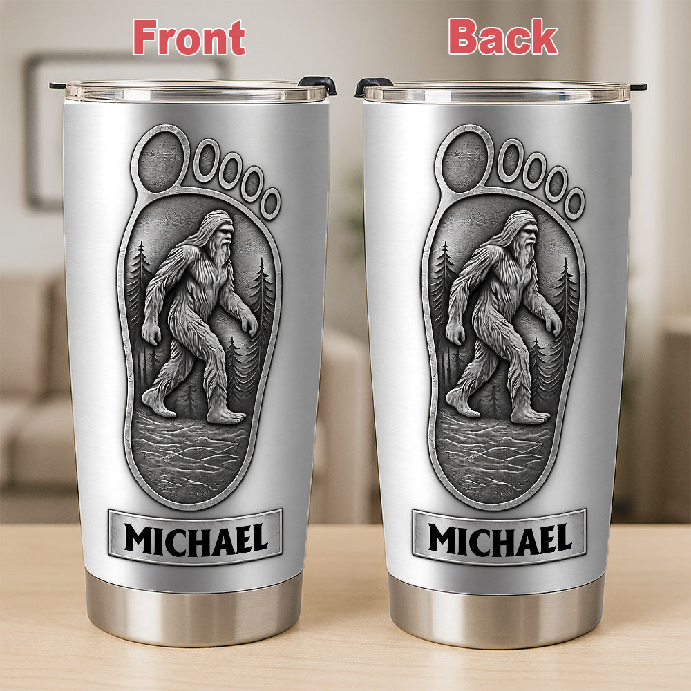 Sasquatch I Believe Bigfoot - Personalized Funny Tumbler For Hiking Camping Lover-Myprintsy