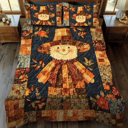 Scarecrow Autumn Festivities -Piece Quilted Bedding Set PD VTQ-Myprintsy
