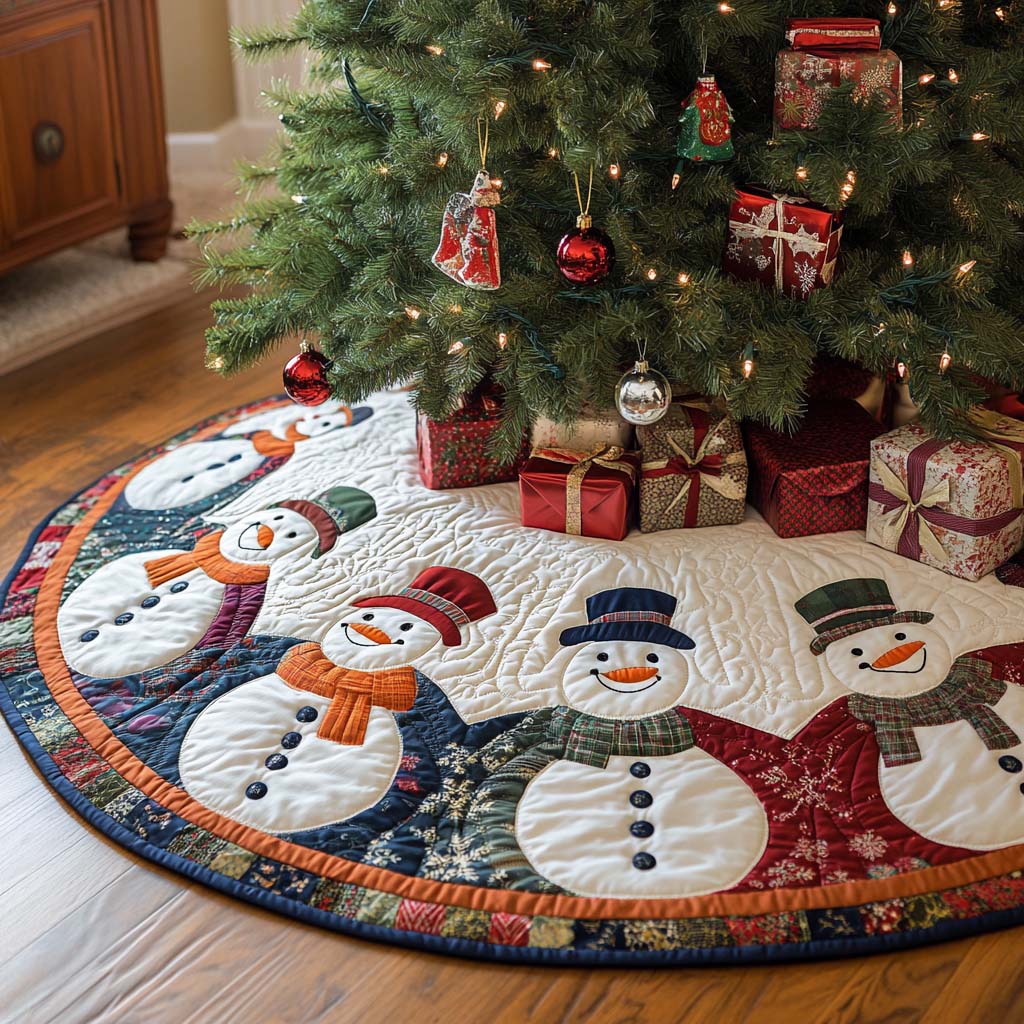 Scarf and Hat Christmas Quilted Tree Skirt-Myprintsy