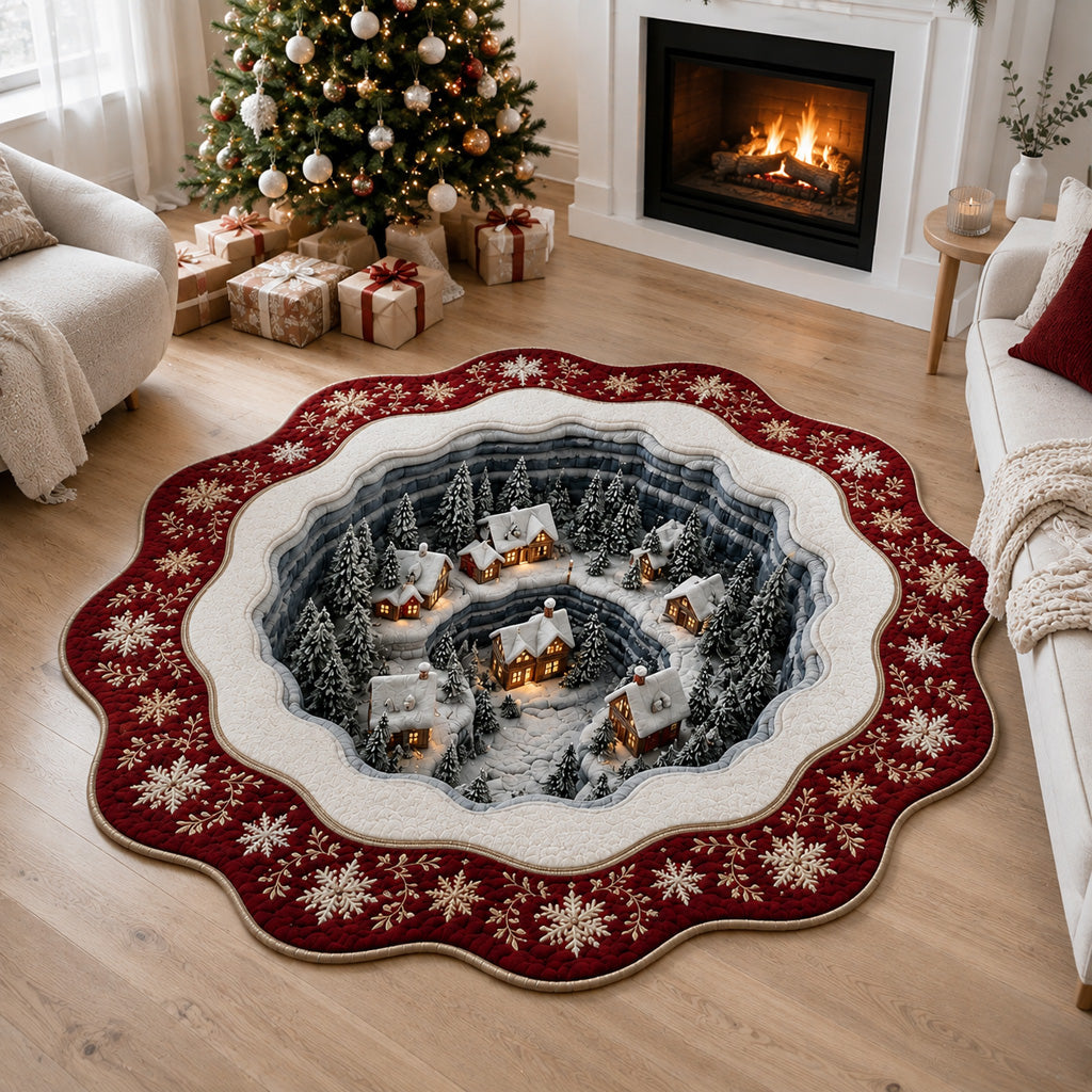 Scarlet Hollow Village Custom Shape Area Rug VTQ-Myprintsy