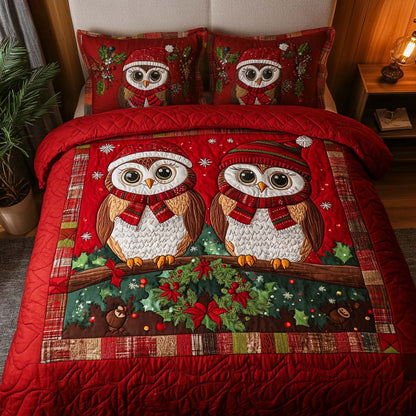 Scarlet Owls -Piece Quilted Bedding Set VTQ-Myprintsy