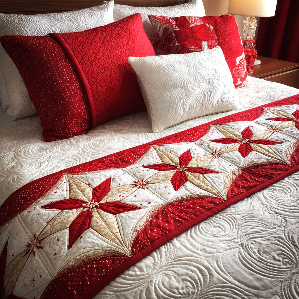 Scarlet Radiance Quilted Bed Runner VTQ-Myprintsy