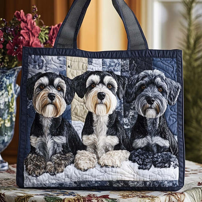Schnauzer Gentle Look Quilted Tote Bag VTQ-Myprintsy
