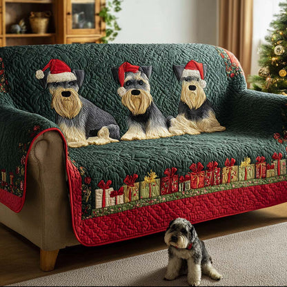 Schnauzer Quilted Sofa Cover VTQ-Myprintsy