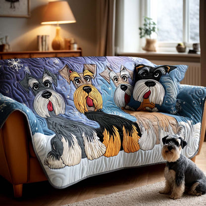 Schnauzer Quilted Sofa Cover VTQ-Myprintsy