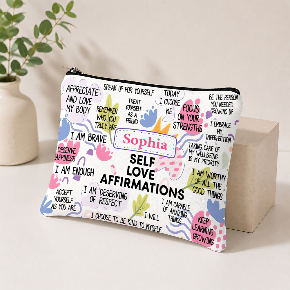 Self Love Affirmation - Personalized Cosmetic Bag-Myprintsy