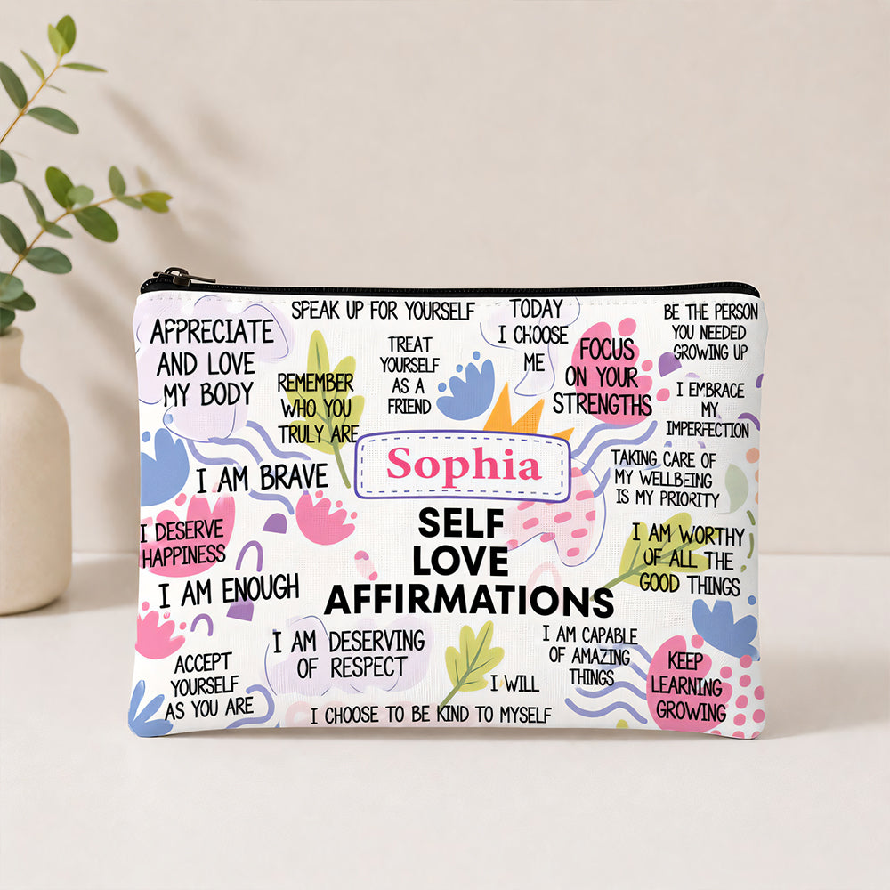 Self Love Affirmation - Personalized Cosmetic Bag-Myprintsy