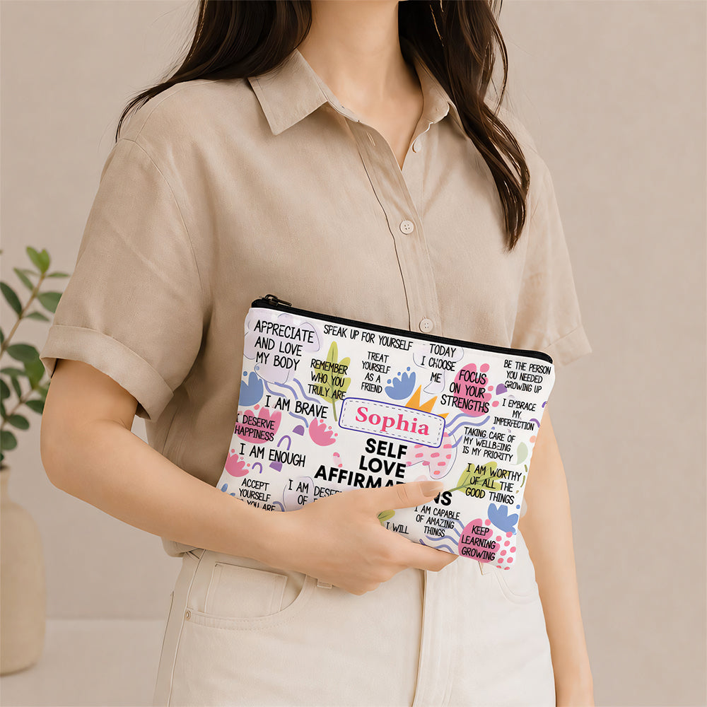 Self Love Affirmation - Personalized Cosmetic Bag-Myprintsy