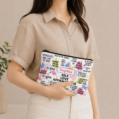 Self Love Affirmation - Personalized Cosmetic Bag-Myprintsy