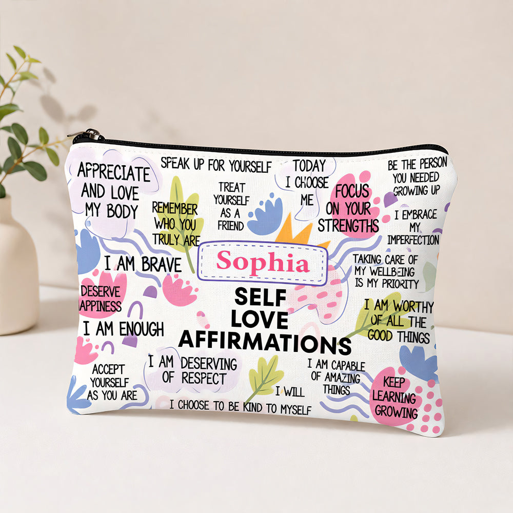 Self Love Affirmation - Personalized Cosmetic Bag-Myprintsy