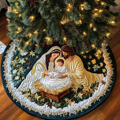 Serene Devotion Christmas Quilted Tree Skirt VTQ-Myprintsy