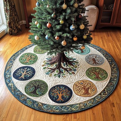 Serenity Tree Christmas Quilted Tree Skirt-Myprintsy