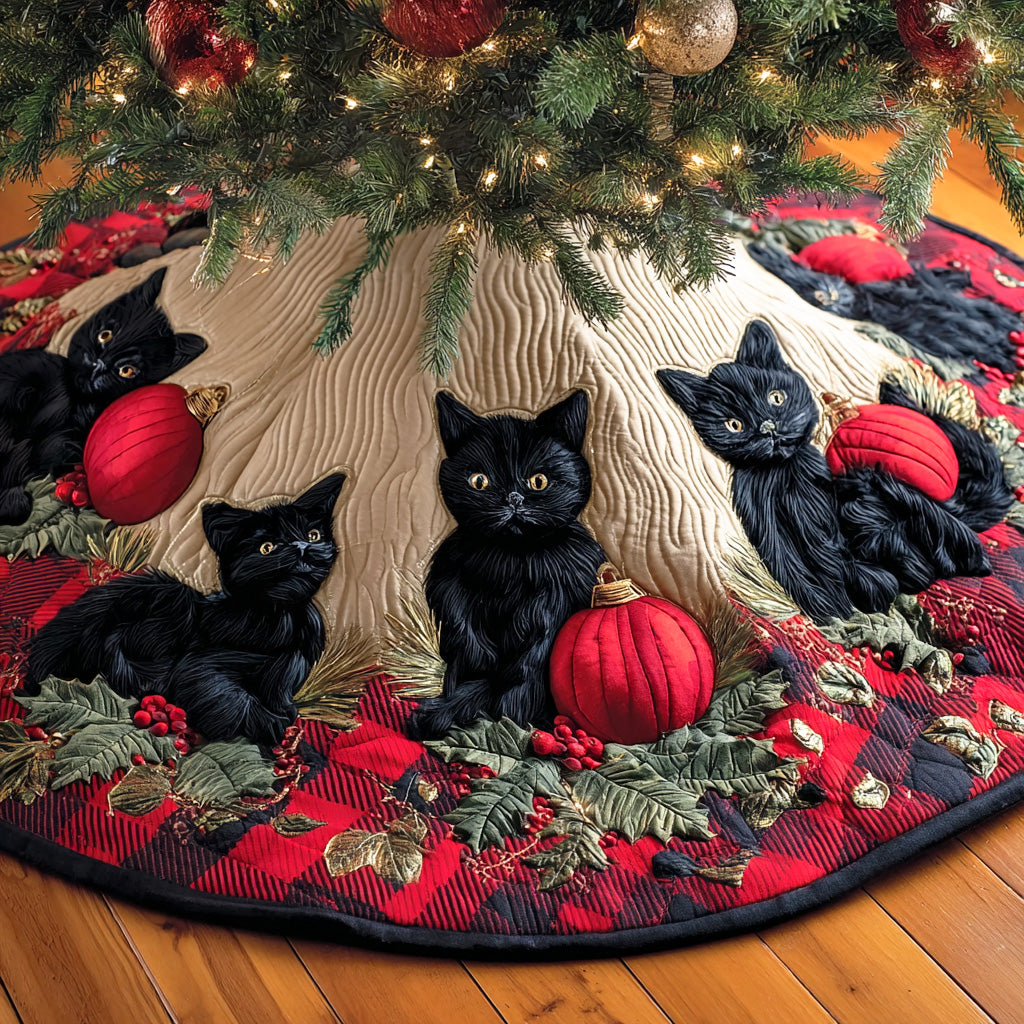 Shadow Garden Christmas Quilted Tree Skirt VTQ-Myprintsy