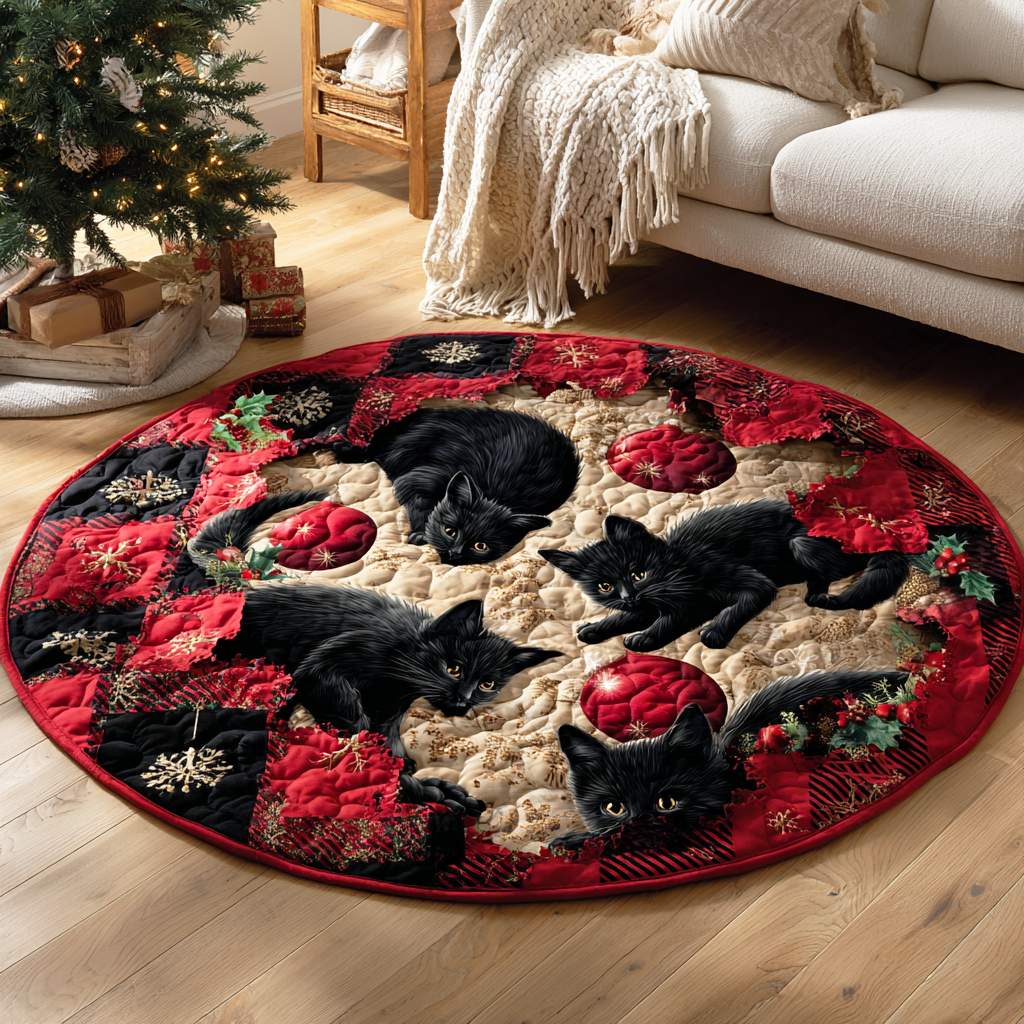 Shadow Garden Quilted Round Mat VTQ-Myprintsy