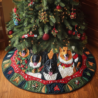 Shepherd Christmas Eve Quilted Christmas Tree Skirt-Myprintsy