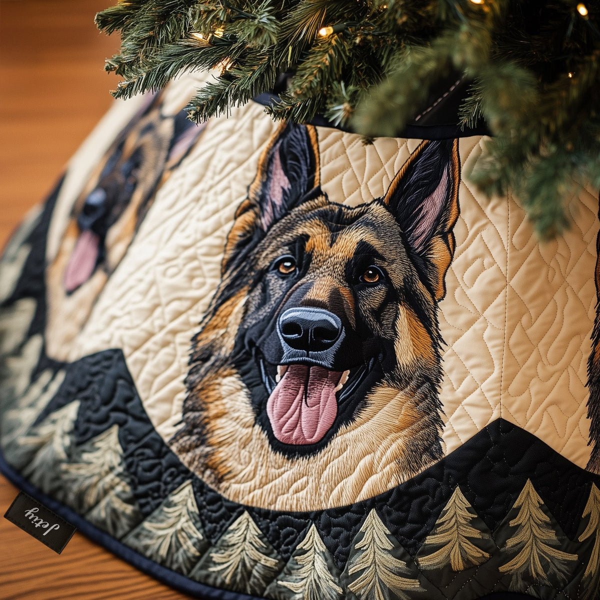Shepherd Jolly Journey Quilted Christmas Tree Skirt-Myprintsy