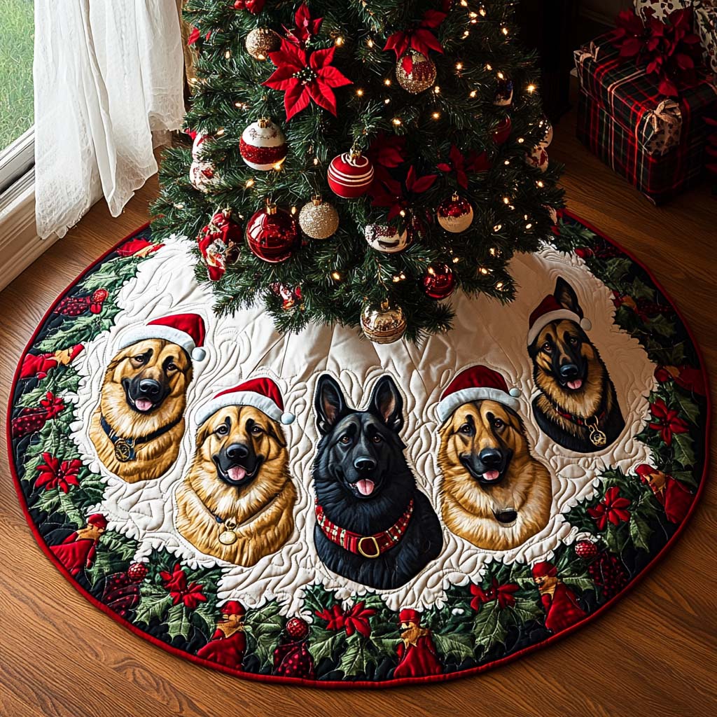 Shepherd Noel Quilted Christmas Tree Skirt-Myprintsy