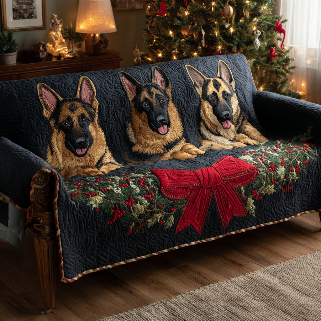 Shepherd Winter Bow Quilted Sofa Cover VTQ-Myprintsy