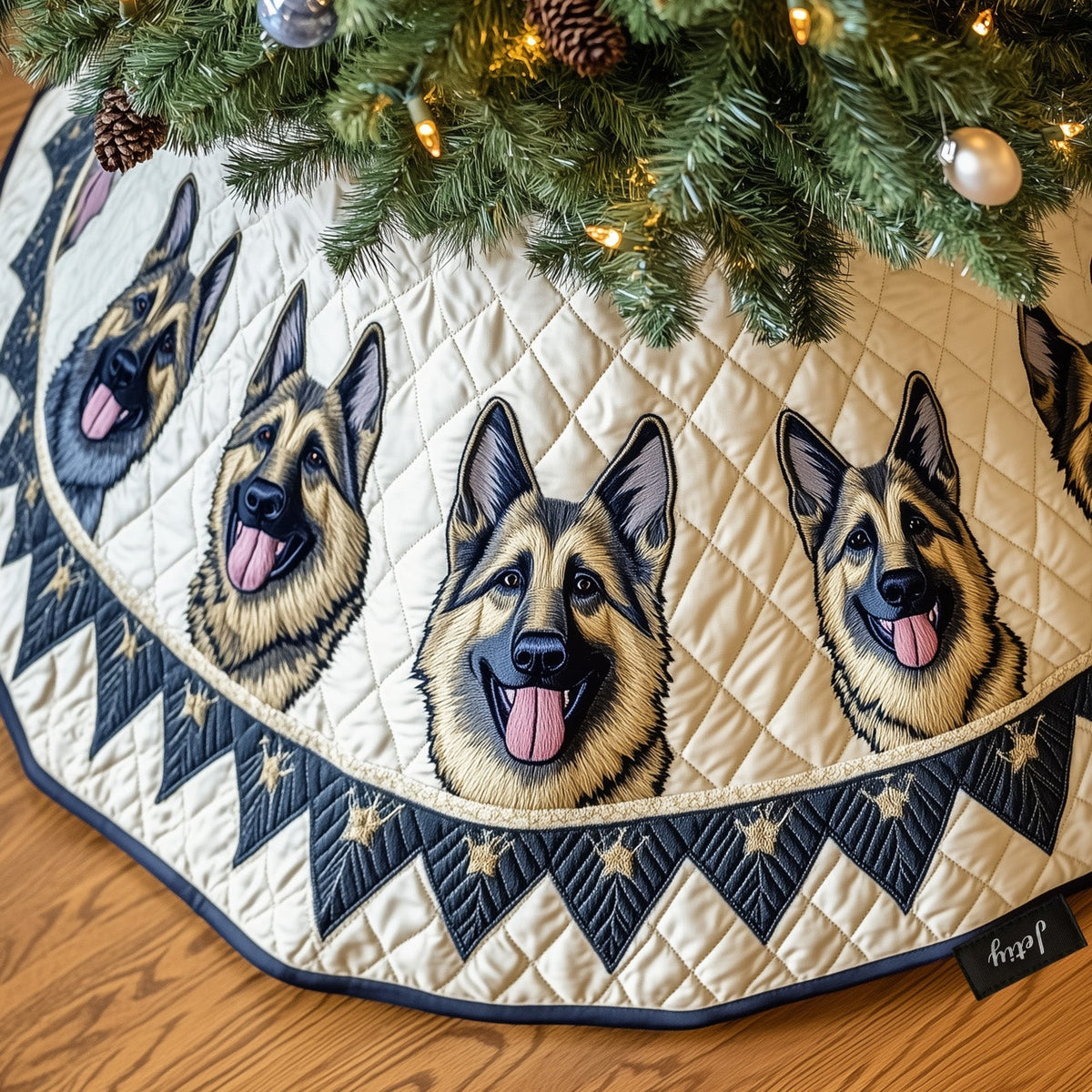 Shepherd Winter Wonder Quilted Christmas Tree Skirt-Myprintsy