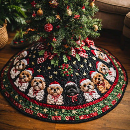Shih Tzu Christmas Quilted Tree Skirt VTQ-Myprintsy