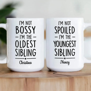 Sibling Truth Trio - Personalized Ceramic Coffee Mug-Myprintsy