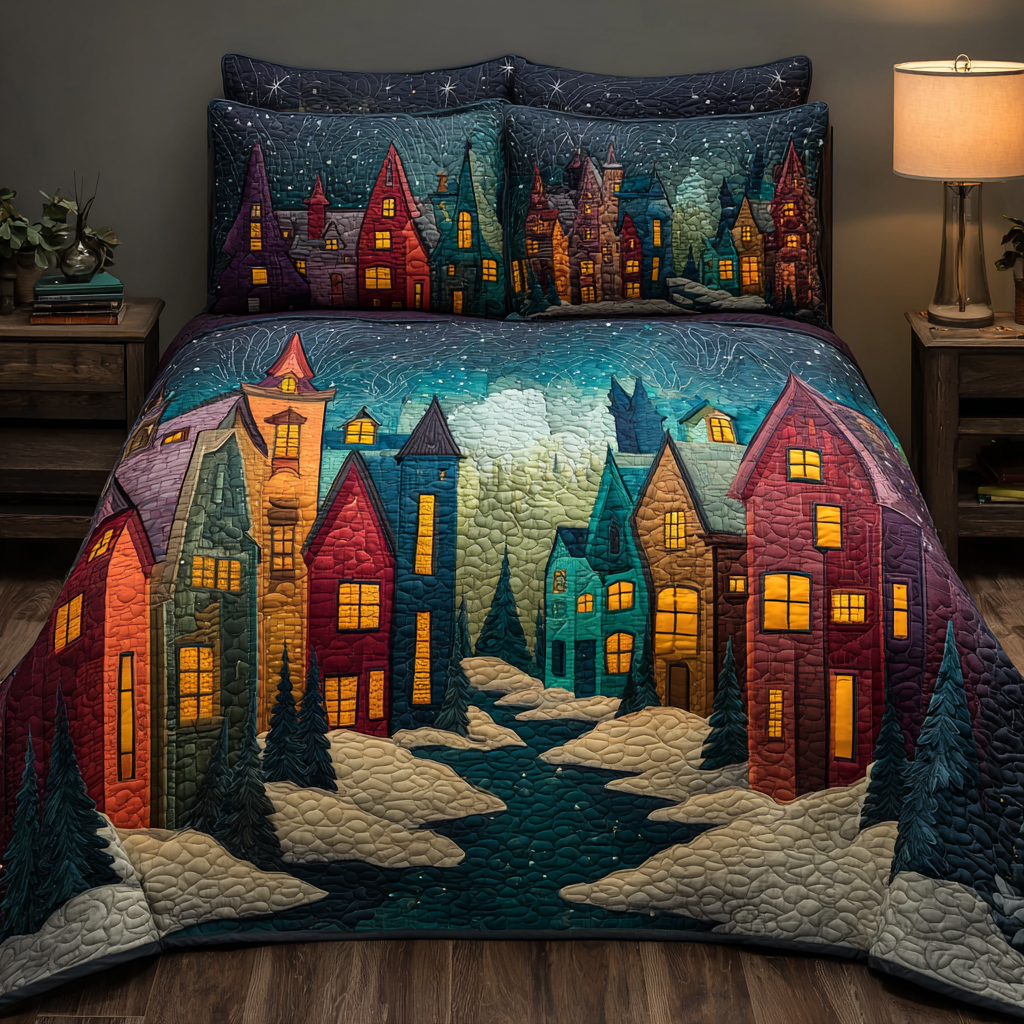 Silent Cabin -Piece Quilted Bedding Set VTQ-Myprintsy