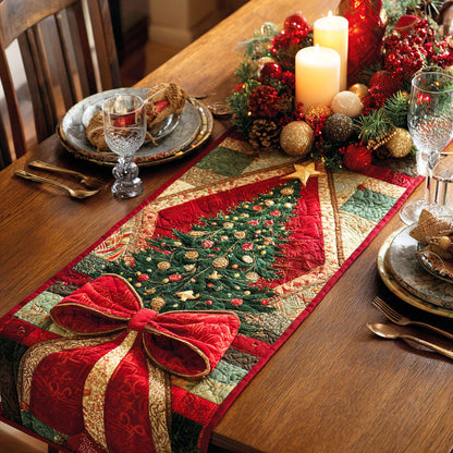Silent Evergreen Quilted Table Runner VTQ-Myprintsy