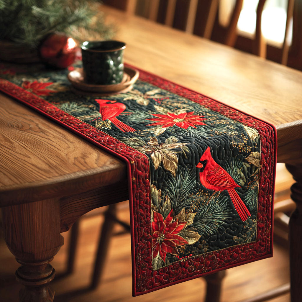 Silent Evergreen Quilted Table Runner VTQ-Myprintsy