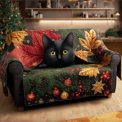 Silent Night Cat Quilted Sofa Cover VTQ-Myprintsy