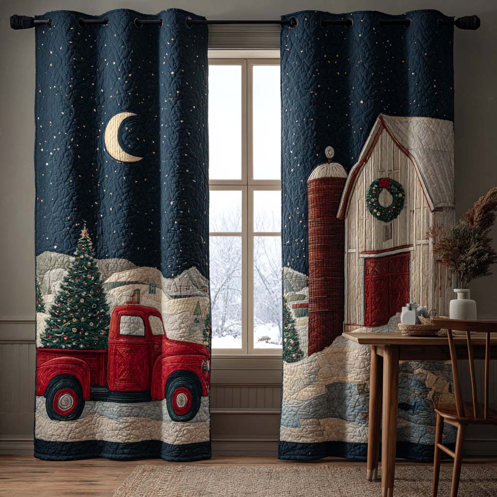 Silent Night Quilted Curtains VTQ-Myprintsy