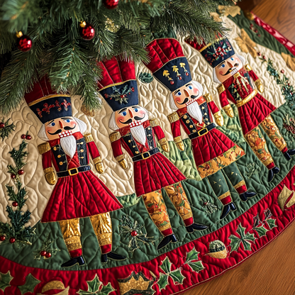Silent Night Sparkle Christmas Quilted Tree Skirt-Myprintsy