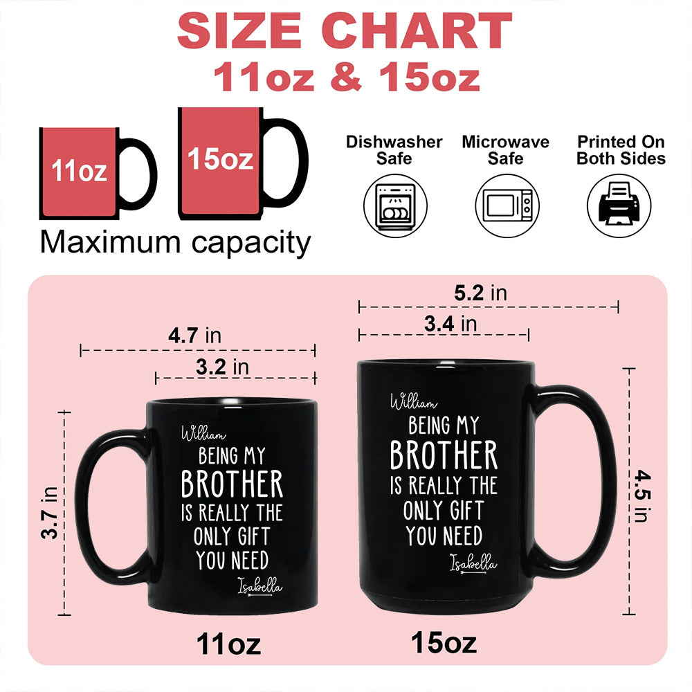 Being My Brother Is Really The Only Gift You Need - Gift For Family Members and Brothers - Personalized Mug