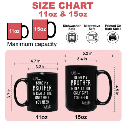 Being My Brother Is Really The Only Gift You Need - Gift For Family Members and Brothers - Personalized Mug